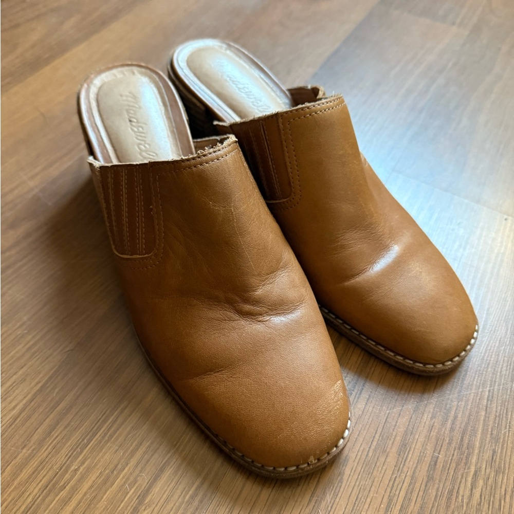 Madewell Brown Leather Slip-On Mules 7.5